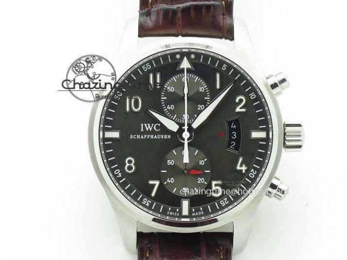 MIROTIME 0312 Compact Big Pilot “Markus Buhler” IW5003 Turbine V6F Best Edition Grey Dial On Leather Strap A 7314